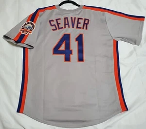 AUTHENTIC MAJESTIC TOM SEAVER LARGE, NEW YORK METS TBTC Jersey USA 6240 - Picture 1 of 7