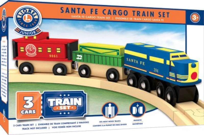 MasterPieces 42018 Lionel Wooden Santa FE Engine and Cargo Set