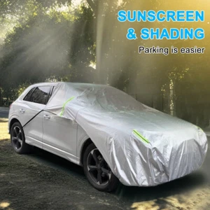 All-Weather Half Car Cover - Sun, Rain & Snow Protection - Fits Most Sedans&SUVs - Picture 1 of 12