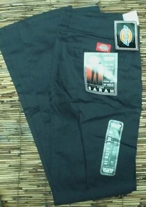 PANTALONI DICKIES RAGAZZA SARAH NAVY VITA BASSA DRITTI ELASTICIZZATI COTONE TWILL LISTA 38€ - Foto 1 di 5