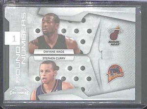 2009-10 Playoff Contenders Round Numbers #14 Stephen Curry Dwyane Wade - Picture 1 of 2