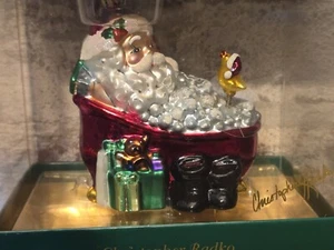 CHRISTOPHER RADKO BLOWN GLASS ORNAMENT "TWAS THE NIGHT AFTER CHRISTMAS" - NEW - Picture 1 of 8