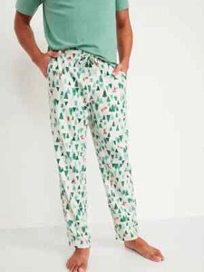 Nuevo con etiquetas Old Navy Express YourElf! Pantalones de pijama de franela de elfo árbol de Navidad para hombre M L - Imagen 1 de 4