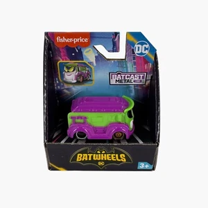 NEW Fisher-price Batwheels 1:55 Scale Toy Cars Prank The Joker Van Metal - Picture 1 of 5