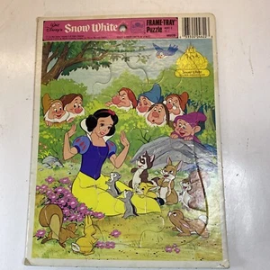 Snow White And The Seven Dwarves Golden Anniversary White Frame Tray Puzzle - Picture 1 of 7
