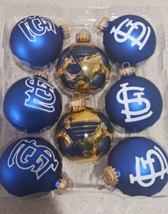 st louis blues hockey navidad adornos conjunto de 8 - Imagen 1 de 1