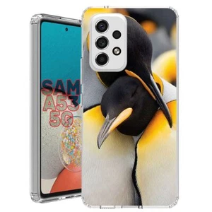 For Samsung Galaxy A23 5g A52 A53 TPU Case Cover+Glass(Penguin Couple) - Picture 1 of 5