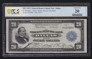 US 1915 $20 FRBN Dallas Note FR 828 PCGS 20 VF (788) - Picture 1 of 2