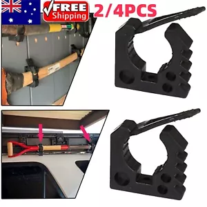 2/4X Rubber Clamps 25-45mm Diameter Shovel Axe Holder Retainer Fixing Car Clamp - Picture 1 of 12