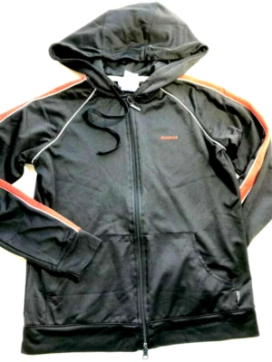 REEBOK Chaqueta Running Mujer Talla PEQUEÑA Sólida Negra y Roja Manga Larga (te54) Foto 1 de 4