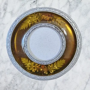 Antique Handmade Floral Engaved Round 2" Picture Frame Silver - Picture 1 of 7