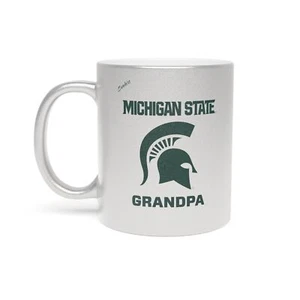 Michigan State Spartans GRANDPA Metallic Mug (Silver) - Picture 1 of 5