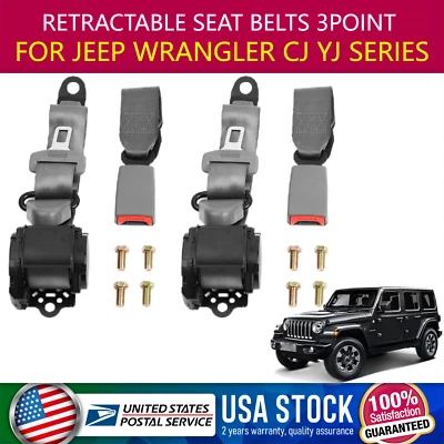 Cinturón de seguridad ajustable retráctil de 140"" 3 puntos para Jeep Comanche 1986--1992 Foto 1 de 4