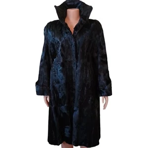 Cappotto grande nero agnello coda larga vintage anni 50 - Foto 1 di 16