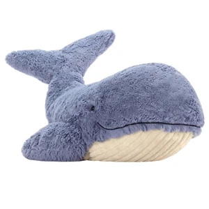 Jelly cat Blue And White Wilbur Whale Humpback Plush Stuffed Animal Large 17 In - Picture 1 of 7
