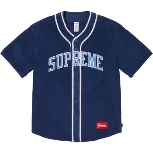 Supreme Polartec Baseball Jersey Navy - XL PREORDER Brand New Free Shipping - Picture 1 of 3