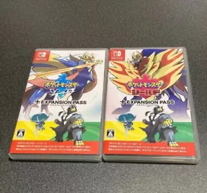 Nintendo Switch Pokemon Sword+Shield Expansion Pass set of 2 Used Japan F/S - Picture 1 of 7