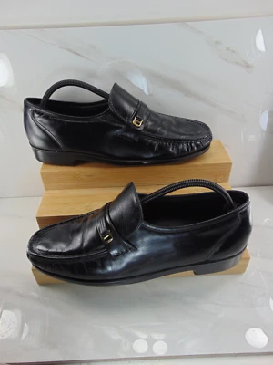 Mocasines Florsheim Riva para hombre negro napa 10 1/2 C $125,00 al por menor Foto 1 de 4