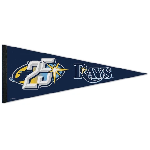 TAMPA BAY RAYS TAMPA BAY DEVIL RAYS 25th Anniversary Pennant 2023 MLB 30" NWT Cover