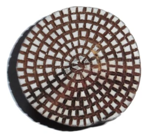 Round Spiral Swirl Shaped 5.3cm Indian Hand Carved Wood Printing Block Stamp - Picture 1 of 2
