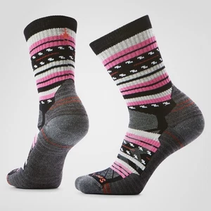 Women's SMARTWOOL Hike Margarita Crew Socks  BLACK - Picture 1 of 2