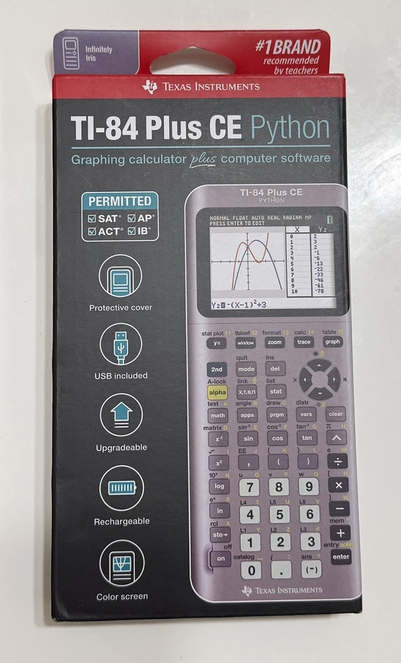 Texas Instruments TI-84 Plus CE Python Graphing Calculator Infinity Iris - Image 1 of 1