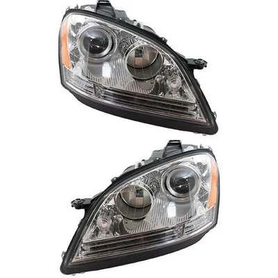 Fit For Mercedes Benz ML350 ML500 ML320 06-07 Headlight Set With Bulbs Foto 1 de 4