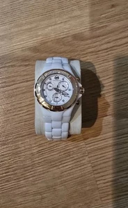 TechnoMarine Ladies RoseGold 18k White Ceramic Diamonds WatchCronograph 6" Wrist - Picture 1 of 8