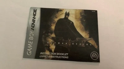 Batman Begins Gameboy Advance GBA instruction booklet manual - Image 1 of 2