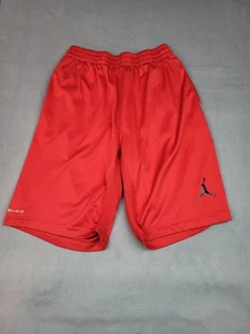 Nike Air Jordan Shorts Boy XL Red Dri-Fit Mesh Light Hoop Basketball Trunks - Picture 1 of 7