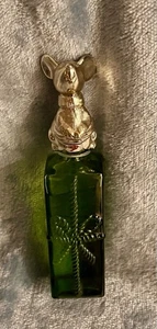 1970's AVON Peek-a-Mouse "Sweet Honesty" Cologne in Box/ Green Glass Gift w Bag - Picture 1 of 5