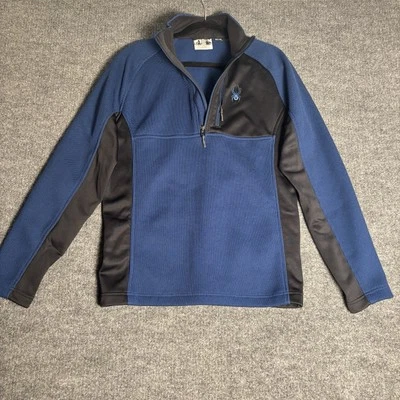Spyder Half‑Zip Pullover Mens  L  Royal Blue/Black Outbound F22 Sweater‑Fleece - Image 1 of 4