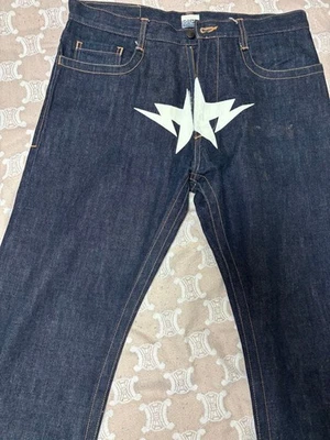 USED BAPE BATHING DENIM PANTS GOOD - Image 1 of 2