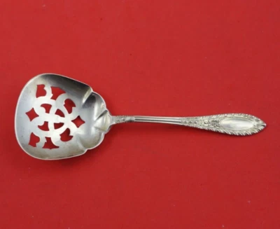 Gadroonette by Manchester Sterling Silver Nut Spoon Pierced 5" Serving - Image 1 of 3