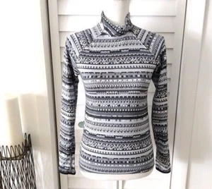 Nike Prowarm flash pixel stripe pullover girls mockneck zip Sz L - Picture 1 of 6