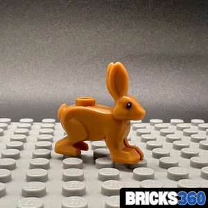 Lego New Animal Hare Bunny Rabbit Jackrabbit Standing Black Eyes Medium Nougat - Picture 1 of 4