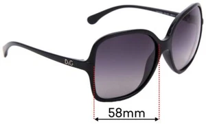 SFx Ersatz Sonnenbrillengläser passend für Dolce & Gabbana DG8082 - 58mm breit - Bild 1 von 26