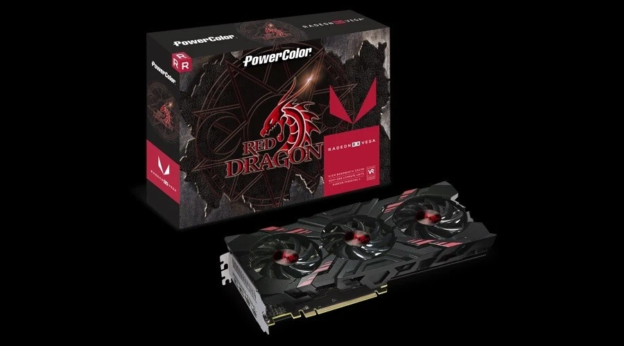 PowerColor AMD Radeon RX Vega 56 8GB GDDR5 Graphics Card-USED/FANS NOT WORKING - Image 1 of 4