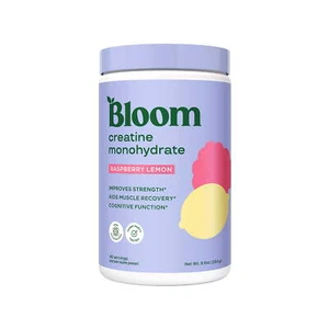 Bloom Nutrition Creatine Monohydrate Powder, Raspberry Lemon Flavor, 40 Servings - Picture 1 of 7