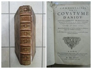 Commentaires coutume d'ANJOU, privilèges personnes vivants aux champs, 1634/35. - Imagen 1 de 24