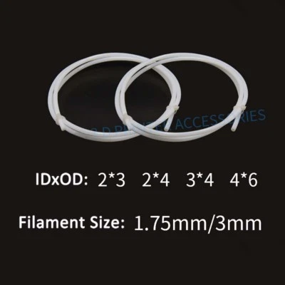 3D Printer 2x3mm 3x4mm Long Distance Nozzle Feed Tube PTFE Tube 1.75/3mm - Image 1 of 2