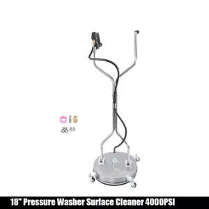 18" Pressure Washer Surface Cleaner w/ Handles & Wheels Quick Connect - Picture 1 of 12