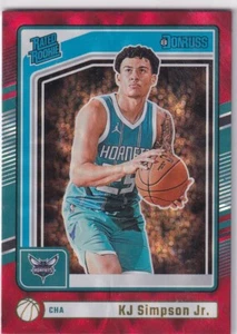 2024-25 Panini Donruss No. 247 KJ SIMPSON JR. Rated Rookie Internacional Rojo - Imagen 1 de 2