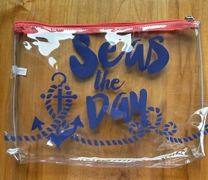 Clear swimsuit sack seas the day anchor with zip closure - Picture 1 of 3