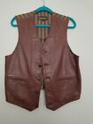 Vintage Lambskin Leather Vest Timberland Weathergear Genuine Waterproof Men Sz M