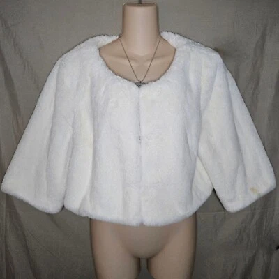 Betsey Johnson Faux Fur Bolero Shrug Cropped Jacket - Image 1 of 4