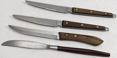 4 CUCHILLOS PARA CARNE EKCO VARIOS EKCO PEDERNAL, ETERNA, VANADIO-JAPÓN Y EE. UU.  Foto 1 de 4
