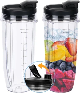 Replacement 32oz Blender Cup with Sip & Seal Lid For Nutri Ninja BL450 BL454 Bl4 - Picture 1 of 7