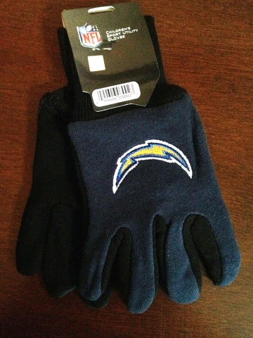 NFL LOS ANGELES CHARGERS GLOVES KIDS YOUTH SIZE TWO-TONE NEW Cover