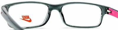 AUTHENTIC Nike Kids 5534 068 Gray/Pink Rectangular Girls Boys Frames [48-14-130]
